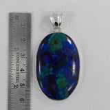 Azurite Malachite Silver Pendant