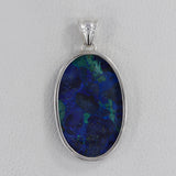 Azurite Malachite Silver Pendant