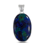 Azurite Malachite Silver Pendant