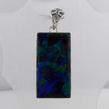 Azurite Malachite Silver Pendant