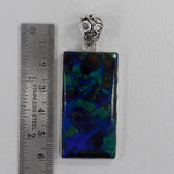 Azurite Malachite Silver Pendant