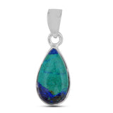 Azurite Malachite Silver Pendant