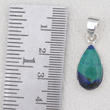 Azurite Malachite Silver Pendant