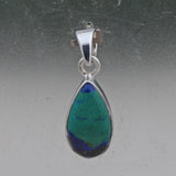 Azurite Malachite Silver Pendant