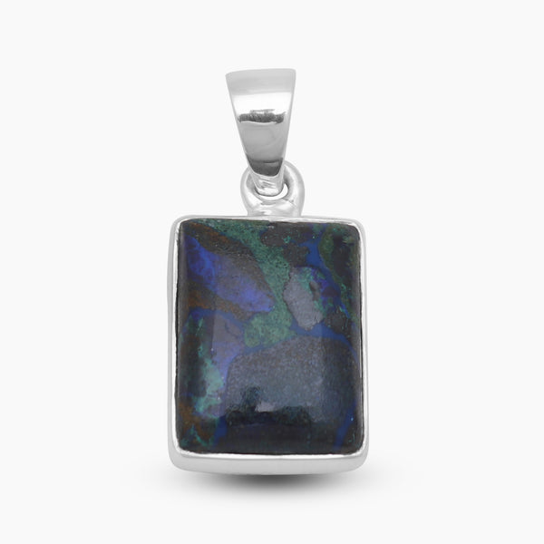 925 Sterling Silver Azurite Malachite Pendants