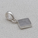 Meteorite Slice Silver Pendant