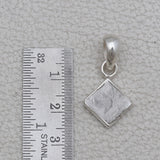 Meteorite Slice Silver Pendant