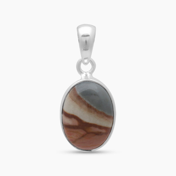 Polychrome Jasper Silver Pendants