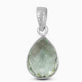 Green Amethyst Silver Pendants