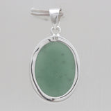 Green Aventurine Silver Plain Pendants
