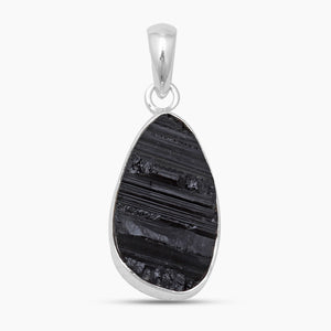 925 Silver Black Tourmaline Pendants