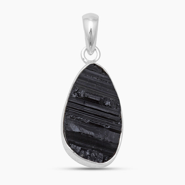 925 Silver Black Tourmaline Pendants