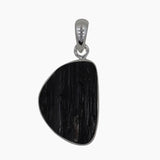 Raw Black Tourmaline Silver Pendants