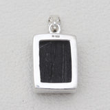 Raw Black Tourmaline Silver Pendants