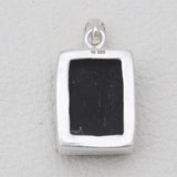 Raw Black Tourmaline Silver Pendants