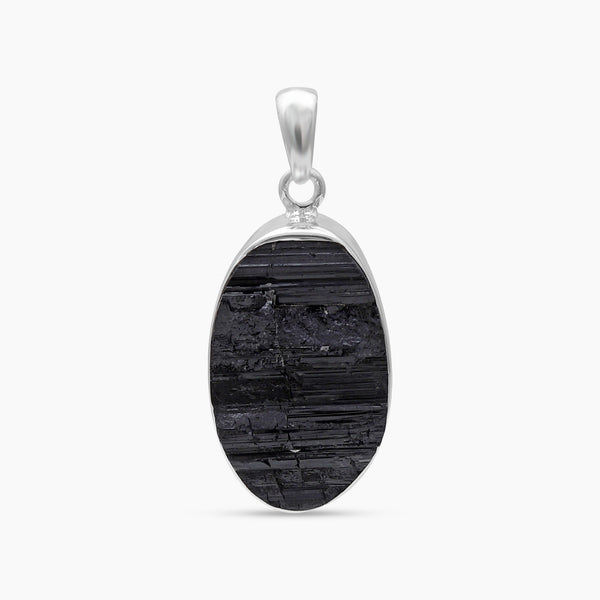 925 Silver Black Tourmaline Pendants