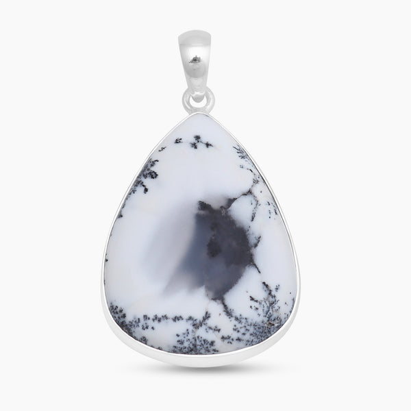 Handmade Dendritic Opal Silver Pendants