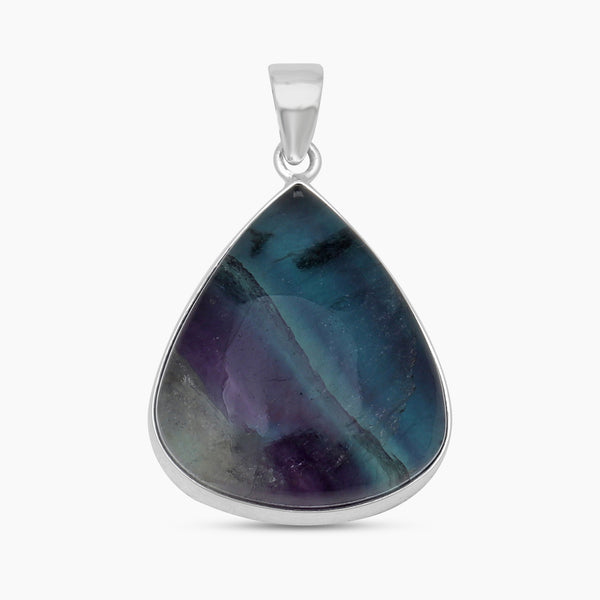 925 Sterling Silver Fluorite Pendants