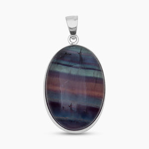 925 Sterling Silver Fluorite Pendants