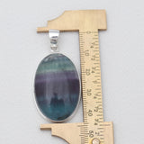 925 Sterling Silver Fluorite Pendants