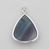 925 Sterling Silver Fluorite Pendants