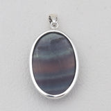 925 Sterling Silver Fluorite Pendants
