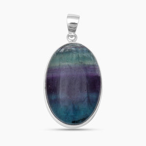 925 Sterling Silver Fluorite Pendants