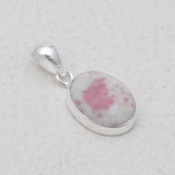 925 Sterling Silver Pink Thulite Pendants