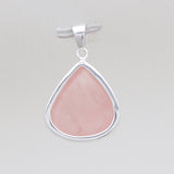 925 Sterling Silver Rose Quartz Pendants