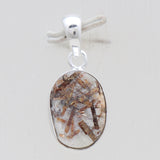 Raw Astrophyllite Silver Pendants