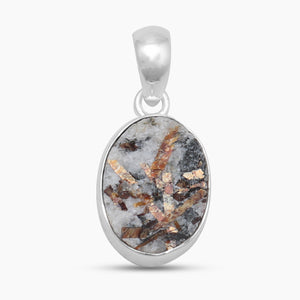 Raw Astrophyllite Silver Pendants