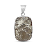 Pyrite Druzy Silver Pendant