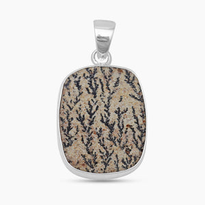 Natural Russian Dendritic Silver Pendants