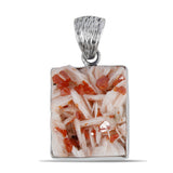 Vanadinite Druse Silver Pendant