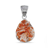 Vanadinite Druse Silver Pendant