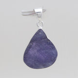 Natural Rough Tanzanite Silver Pendants