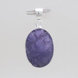 Natural Rough Tanzanite Silver Pendants