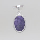 Natural Rough Tanzanite Silver Pendants