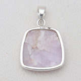 925 Sterling Silver kunzite Pendants