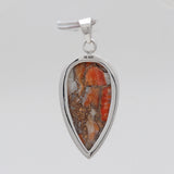 Orange Spiny Oyster Silver Pendants