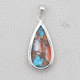 925 Silver Spiny Oyster Turquoise Pendant