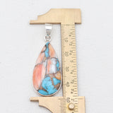 Spiny Oyster Turquoise Silver Pendants