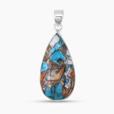 Spiny Oyster Turquoise Silver Pendants