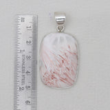 Natural Scolecite Silver Pendants