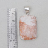 Natural Scolecite Silver Pendants