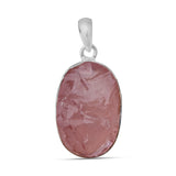 Rose Quartz Silver Pendant