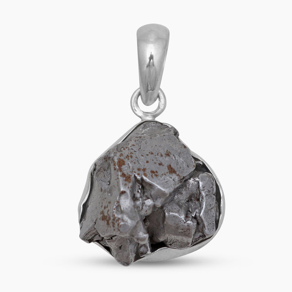 Raw Meteorite Silver Pendants