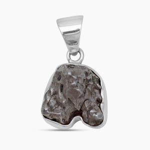Raw Meteorite Silver Pendants