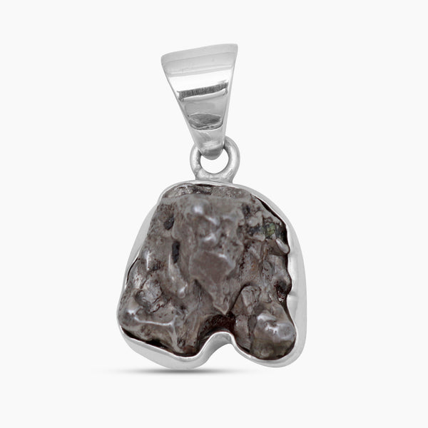 Raw Meteorite Silver Pendants