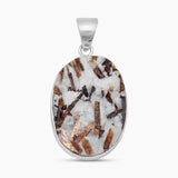 Natural Astrophyllite Silver Pendants